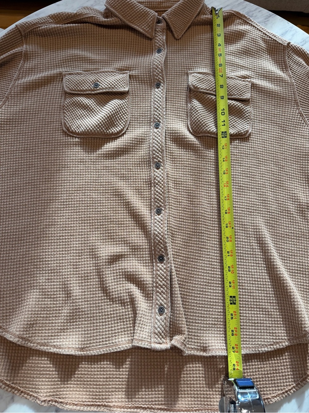 Aerie Lumberjane Waffle Knit Button Down Shirt Cappaccino Tan Size
Medium - Picture 10 of 10